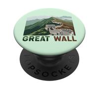 Gran Muralla de China Antiguo Monumento de Asia Souvenir PopSockets PopGrip Adhesivo