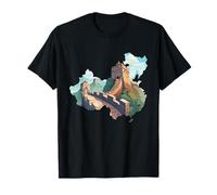 Gran Muralla de China dentro mapa de China Camiseta