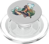 Gran Muralla de China Dentro Mapa de China PopSockets PopGrip para MagSafe