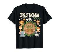 Gran Nonna of The Wild One Safari Primer Cumpleaños Camiseta