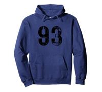 Gran número 93 para 93 cumpleaños Noventa y Tres años 1993 Sudadera con Capucha