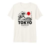Gran Ola Arte Japonés Tokio Kanto Japón Ola Retro Camiseta Premium