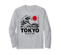 Gran Ola Arte Japonés Tokio Kanto Japón Ola Retro Manga Larga