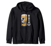 Gran Ola de Kanagawa Beer Lover Japón Kanji Souvenir Sudadera con Capucha