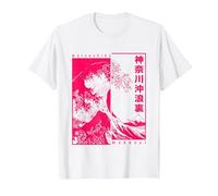 Gran Ola De Kanagawa Hokusai Ukiyo-e Japón Arte Japonesa Camiseta, Hombre, Blanco, L