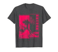 Gran Ola De Kanagawa Hokusai Ukiyo-e Japón Arte Japonesa Camiseta, Hombre, Jaspeado Oscuro, L