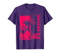 Gran Ola De Kanagawa Hokusai Ukiyo-e Japón Arte Japonesa Camiseta, Hombre, Morado, 3XL