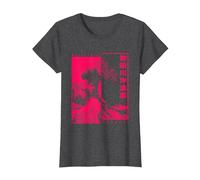 Gran Ola De Kanagawa Hokusai Ukiyo-e Japón Arte Japonesa Camiseta, Mujer, Jaspeado Oscuro, XS