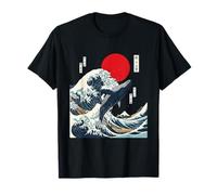 Gran Ola Kanagawa Ballena observando Arte japonés Camiseta