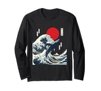 Gran Ola Kanagawa Ballena observando Arte japonés Manga Larga