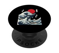 Gran Ola Kanagawa Ballena observando Arte japonés PopSockets PopGrip Adhesivo