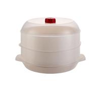 Gran Olla De Vapor De Doble Capa De Acero Inoxidable | Olla De Vapor Para Arroz, Pescado, Albóndigas, Verduras, Pequeños, Copos De Avena, Para El Hogar, Restaurante, Horno De Microondas,