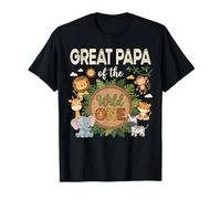 Gran Papa del Salvaje Safari Primer Cumpleaños Camiseta