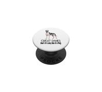 Gran Perro danés Corazón de un león Tamaño de un Pony Pet PopSockets PopGrip Adhesivo
