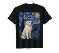 Gran Perro Pirineos Van Gogh Noche Estrellada Camiseta