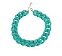 Gran Personalidad de la Moda Fotografía Callejera Versátil Caucho Acrílico Sensación Esmerilada Anillo de Dedo Hebilla Collar de Cadena Mismo Estilo para Hombres y Mujeres Ajustable, Color Moran