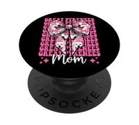 Gran Pirineo Mamá Perro Mamá Día de la Madre Coqueta Arco Rosa PopSockets PopGrip Adhesivo