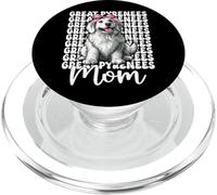 Gran Pirineo Mamá Perro Mamá Día de la Madre Coqueta Arco Rosa PopSockets PopGrip para MagSafe