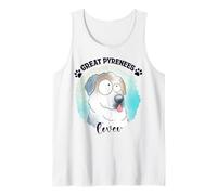 Gran Pirineo Perro Mamá Papá Kawaii Pirineos Montaña Perro Camiseta sin Mangas