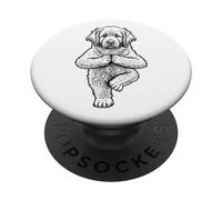 Gran Pirineo Yoga Perro Cachorro Divertido Perros Árbol Pose Asana PopSockets PopGrip Adhesivo