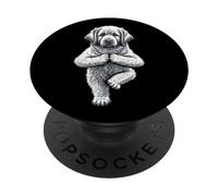 Gran Pirineo Yoga Perro Cachorro Divertido Perros Árbol Pose Asana PopSockets PopGrip Adhesivo