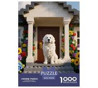 Gran Pirineos 1000 Piezas Rompecabezas Mascotas Lindas Rompecabezas Familiar para Adultos Y Niños A Partir De 12 Años Rompecabezas De Decoración Regalo 70x50cm/1000pcs