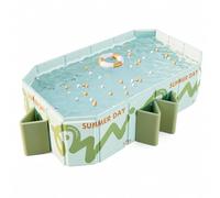 Gran Piscina Desmontable Rectangular Familiar para Jardín Exterior | Piscina Rígida No Inflable con Paredes Estables para Niños y Adultos(220cm/87in)