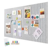 Gran pizarra de 90x60cm, gran placa de corcho, 0,9cm de grosor, decorativa pared de corcho con fieltro, tabla fotográfica plegable con cinta adhesiva autoadhesiva, fieltro autoadhesivo visionboard