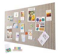 Gran pizarra de 90x60cm, gran placa de corcho, 0,9cm de grosor, pared decorativa de corcho con fieltro, tabla fotográfica plegable con cinta adhesiva autoadhesiva, fieltro autoadhesivo para vision