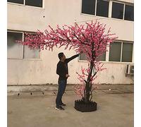 Gran Planta Rosa Japonesa de Cerezo Artificial árboles de Cerezo deseando árboles de Flores Falsas de Seda Hecha a Mano decoración de Centro Comercial 2.5x2m/8.2x6.6ft