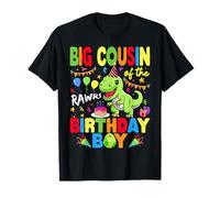 Gran primo del cumpleaños niño dinosaurio T-Rex RAWR Camiseta