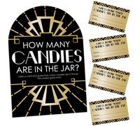 Gran Punto de Felicidad, A os 20 Felices - Juego de Fiesta Art D co Jazz de los a os 20 - 1 Puesto y 40 Cartas - Juego de Adivinanzas de Dulces