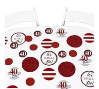 Gran punto de felicidad que todava lo hacemos - 40 aniversario de la boda Giant Circle Confetti Decoraciones de fiestas Grande 27 cuentas