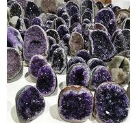 Gran racimo de cuarzo amatista - uruguayo - cristales - piedras preciosas - geodas - espécimen de minerales Adornos de Reiki para decoración del hogar-1 kg_