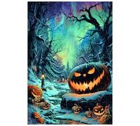 Gran rompecabezas para adultos, 300 piezas de calabazas de Halloween, rompecabezas de bosque para adultos, juguetes de regalo, decoración familiar, rompecabezas para niños