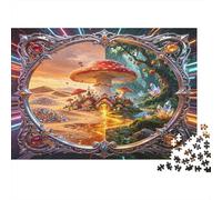 Gran Seta Mundo Fantástico Puzzle de 1000 Piezas Papel para Adultos Bosque Encantado Juego de Puzzle 1000 Piezas Relajante Concentración Decoración Hogar Regalo 70x50cm/1000pcs