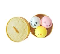 Gran sorpresa Bao Bun, Mega Rainbow Stress 3 piezas, divertido Sensory Stress Balls Escritorio Juguete de Regalo para Adultos Pelota de lanzamiento Juguetes Squishi FidgetToys (B, talla única)