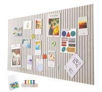 Gran tablero de anuncios de 60 x 40 cm - Gran placa decorativa de corcho de 0,9 cm de grosor - Tablero fotográfico plegable con cinta adhesiva autoadhesiva - Tablero de visión de fieltro autoadhesivo