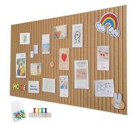 Gran tablón de anuncios de fieltro autoadhesivo, 60x40 cm, tablero de notas de fieltro con 35 alfileres, tablón de notas de fieltro para vision board, decoración de pared para oficina, cocina, fotos