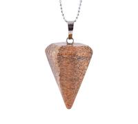 Gran tamaño Reiki péndulo piedra natural amuleto curación cristal colgante meditación péndulos hexagonales para hombres mujeres-D214A