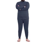 Gran Tamaño Ropa Interior Térmica Hombre Camiseta Térmica Manga Larga Transpirable Set de Ropa Térmica Invierno Deportes Conjuntos Térmicos para Esquí Montaña Ciclismo (Gris Oscuro,7XL)