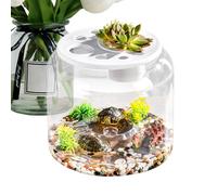 Gran Tanque De Tortugas: Ver A Través del Hábitat con Tapa | Recinto De Acuario De Tortuga Transparente para Disfrutar De | Casa De Tortuga Removible Ideal para Criar Mascotas En El Hogar
