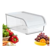 Gran tapa semiabierta apilable - Contenedor de almacenamiento para tazas de té, organizador de despensa, caja de almacenamiento de té, bandeja resistente de calidad alimentaria, caja novedosa especial