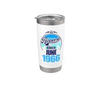 Gran texto desde junio de 1966 60 cumpleaños 60 años Vaso térmico de acero inoxidable de doble pared