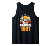 Gran Texto Desde noviembre de 1961 65 cumpleaños 65 años Camiseta sin Mangas