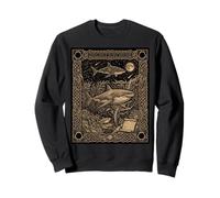 Gran Tiburón Blanco Constelación Tarot Tarjeta Oculta Sudadera