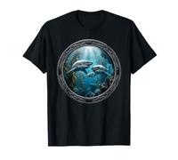 Gran tiburón Blanco observador de Tiburones Buzo Familia de Tiburones en el océano Camiseta
