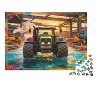 Gran Tractor Agrícola Puzzle de 1000 Piezas Papel para Adultos Escena de Fábrica Industrial Juego de Puzzle 1000 Piezas Decoración Hogar Regalo 38x26cm/1000pcs