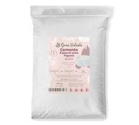 Gran Velada - Cemento Blanco para Manualidades 1 Kg | Cemento Preparado en Polvo para Figuras Decorativas | Velas, Maceteros y Bandejas DIY | Moldes de Silicona | Acabado Mineral Mate Natural