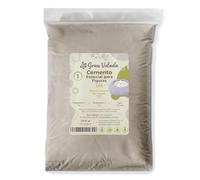 Gran Velada - Cemento Gris Clásico para Manualidades 1 Kg | Cemento Preparado en Polvo para Figuras Decorativas | Velas, Maceteros y Bandejas DIY | Moldes de Silicona | Acabado Mineral Mate Rústico